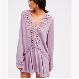 Free People In the Shadows Tunic Size XS in Lavender Purple